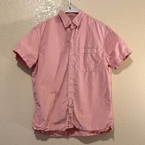 American Eagle Outfitters Pink Casual Button Down Shirt